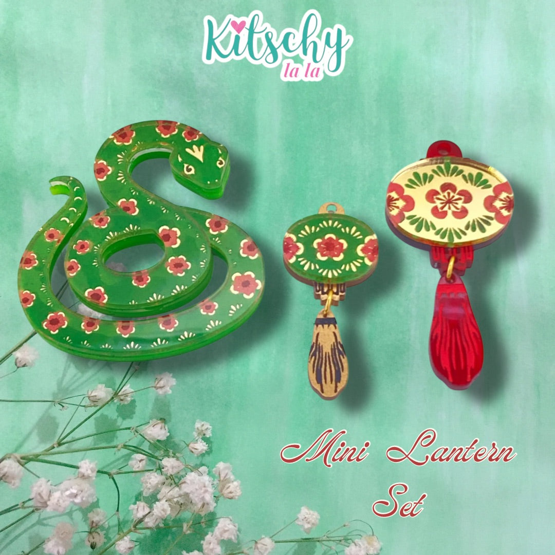 Lantern Mini Brooch Set