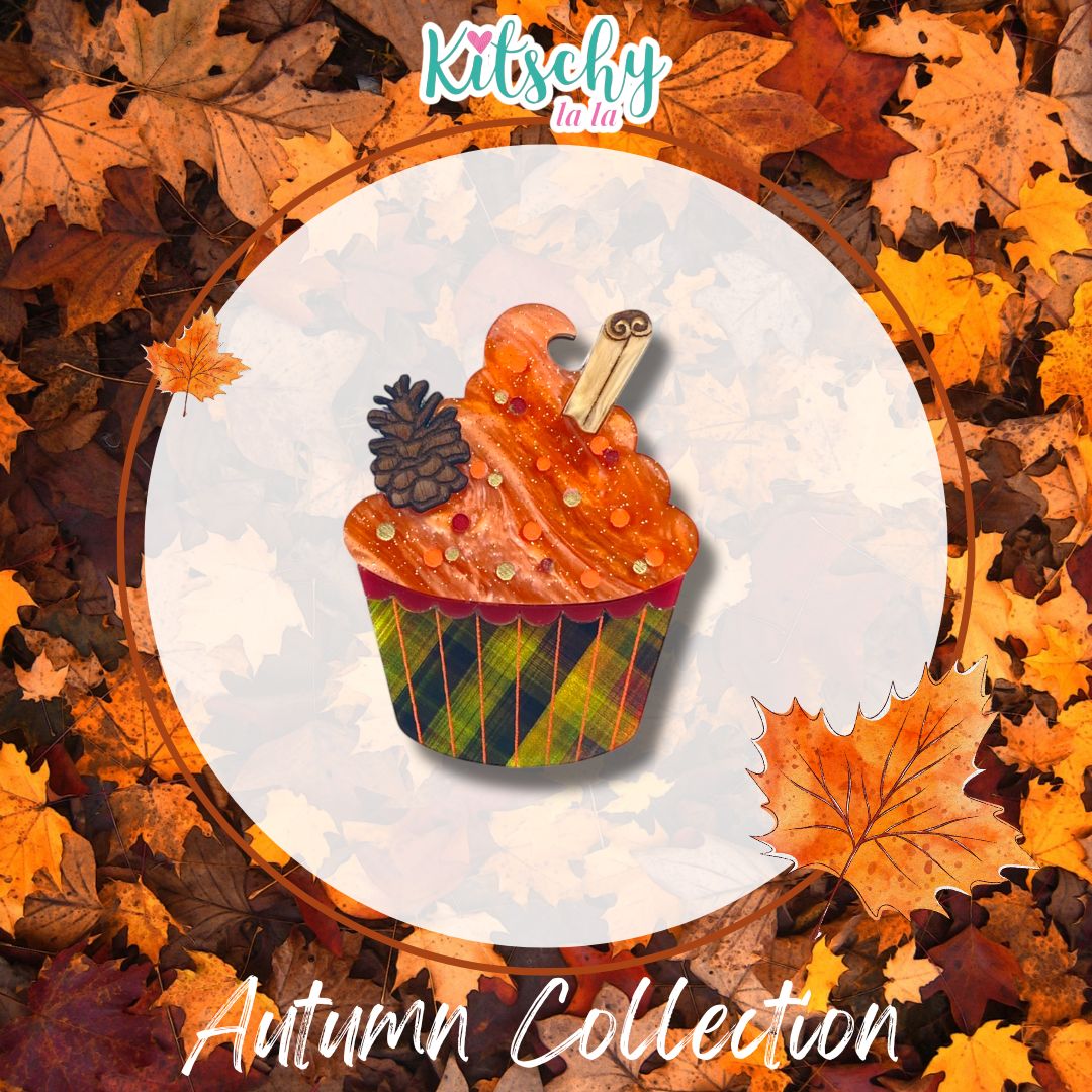 Tartan Cupcake MIDI Brooch