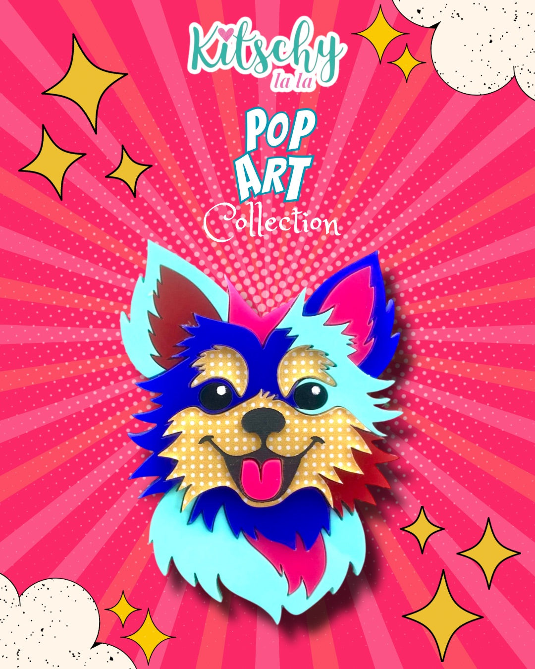 PRE ORDER Pop Art Dog Brooch