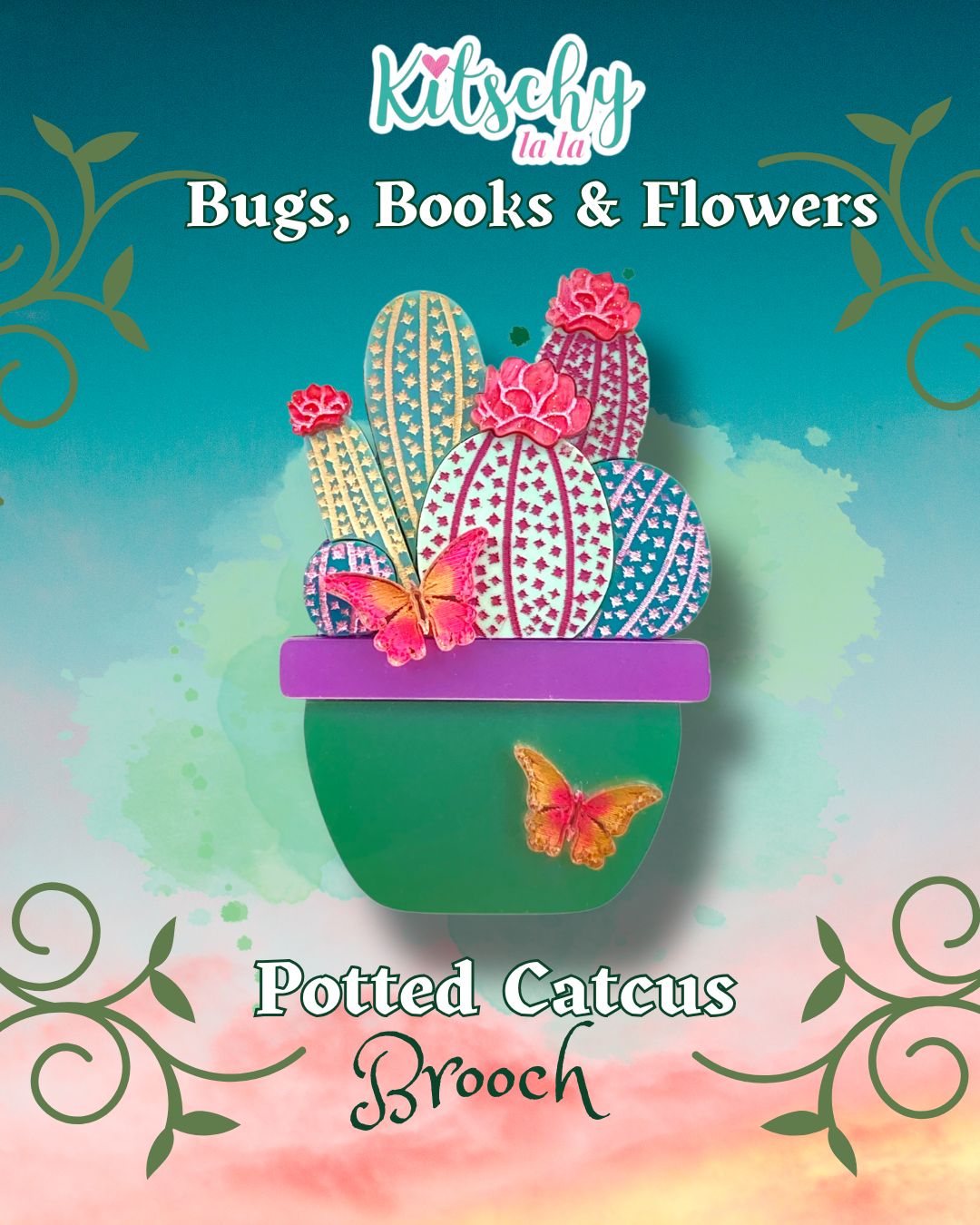 2nds Potted Cactus Brooch