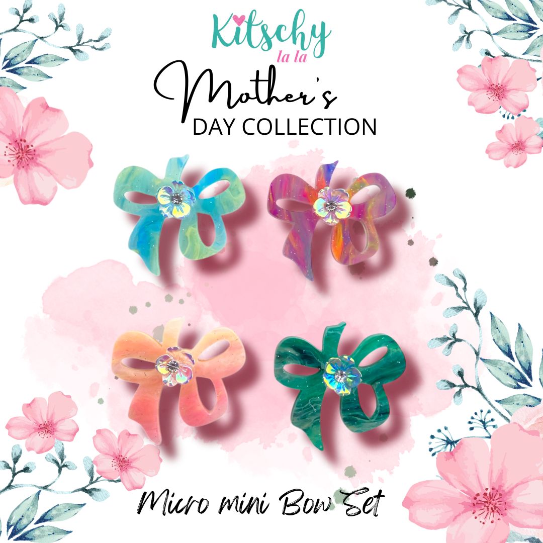 Micro Mini Bow Brooch Set