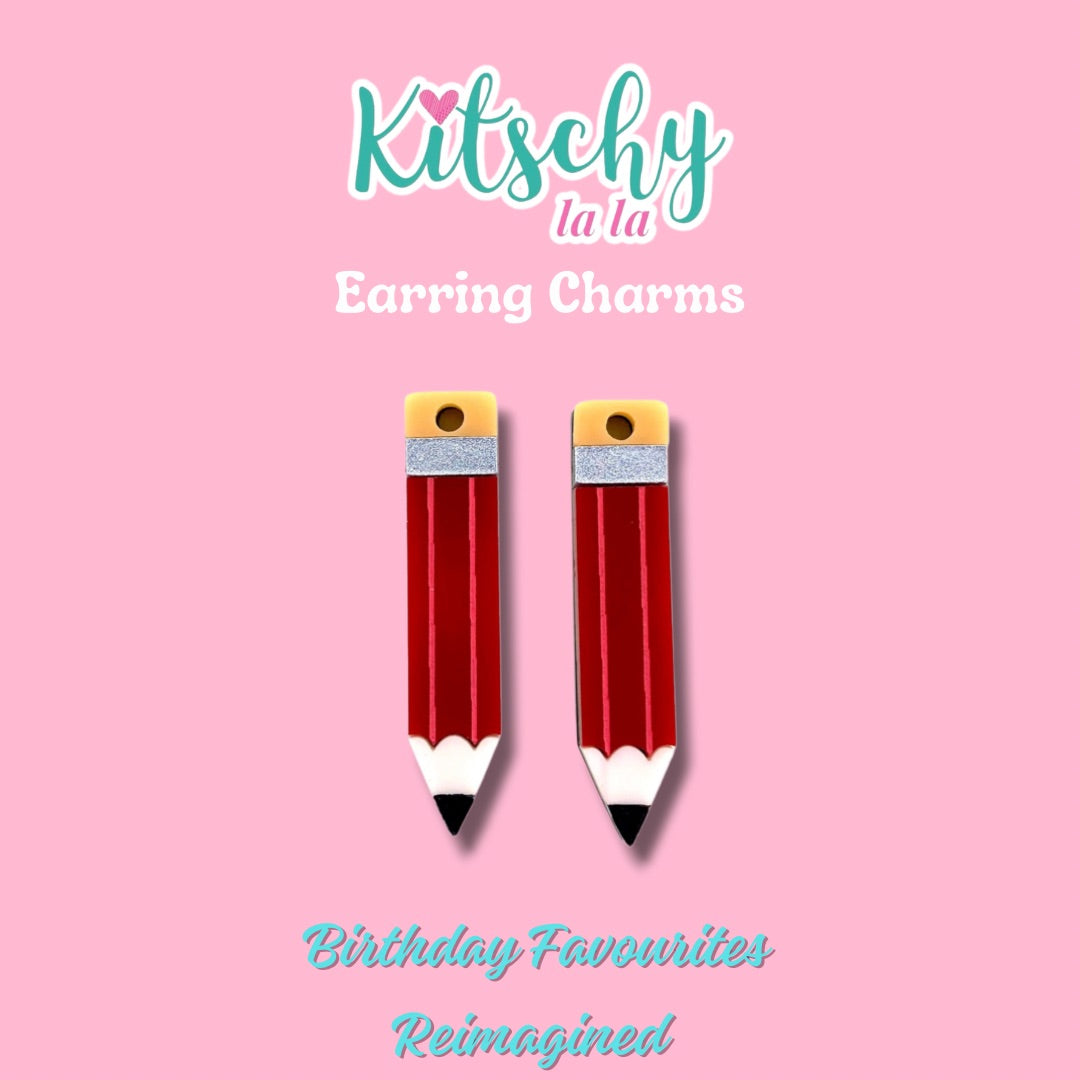 PRE ORDER Red Pencil Earring Charms
