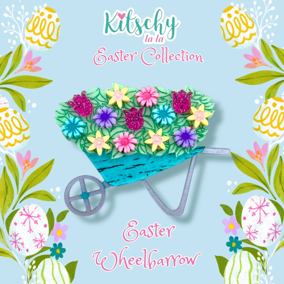 Easter Wheelbarrow Brooch