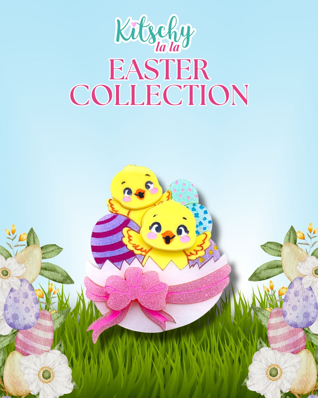 Easter Chickens Brooch