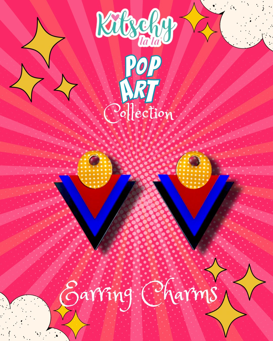 PRE ORDER Statement Pop Art Earring Charms