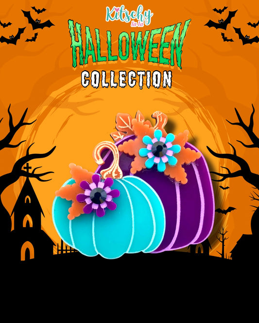 Floral Double Pumpkin Brooch