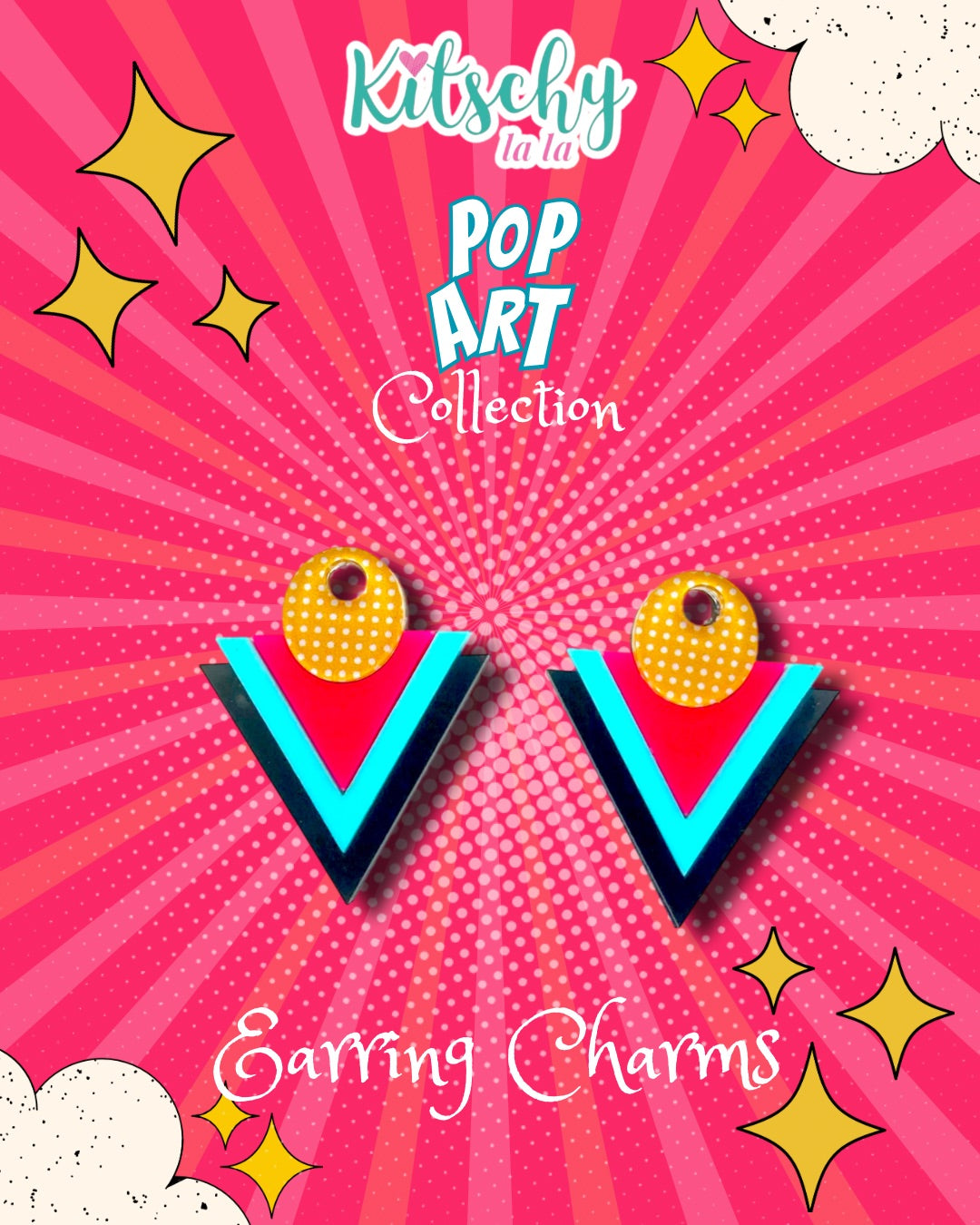 PRE ORDER Statement Pop Art Earring Charms