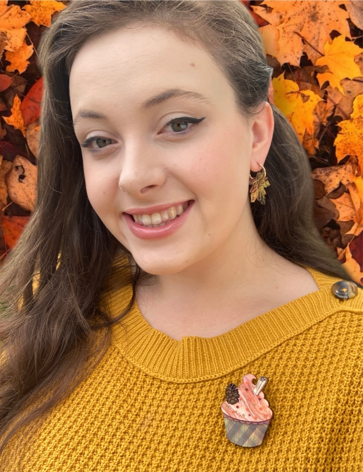 Tartan Cupcake MIDI Brooch