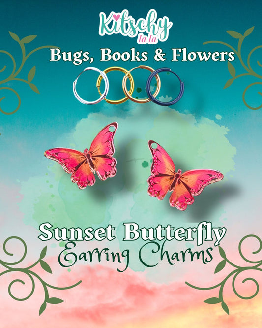Sunset Butterfly Earring Charms