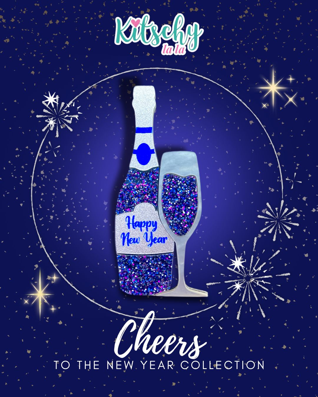 PRE ORDER Toast to the New Year Brooch