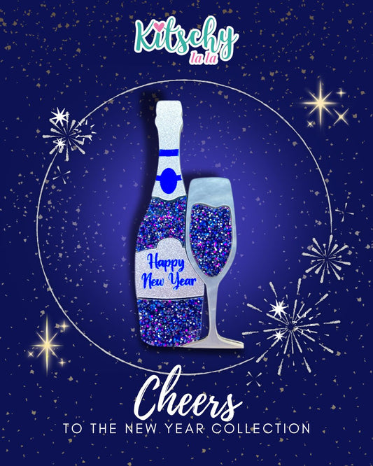 PRE ORDER Toast to the New Year Brooch