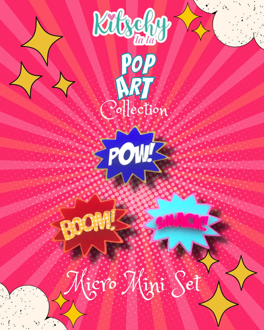 PRE ORDER Pop Art Micro Mini Brooch Set