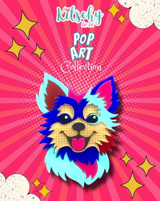 PRE ORDER Pop Art Dog Brooch