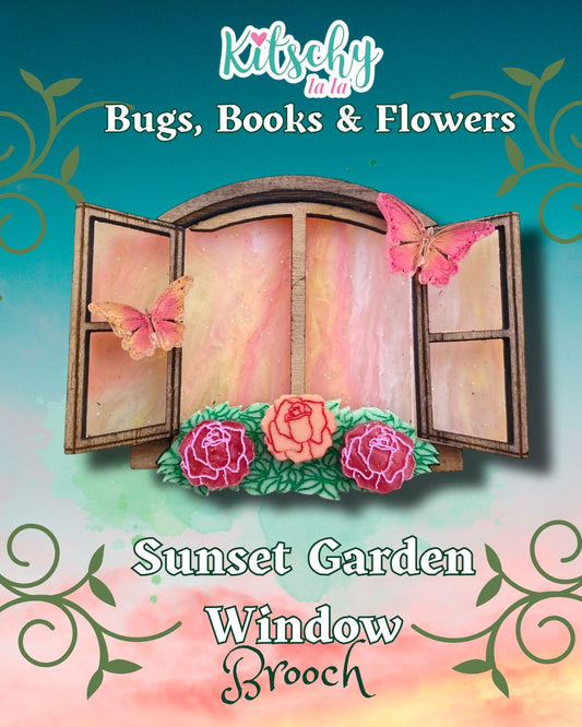 Sunset Window Garden Brooch