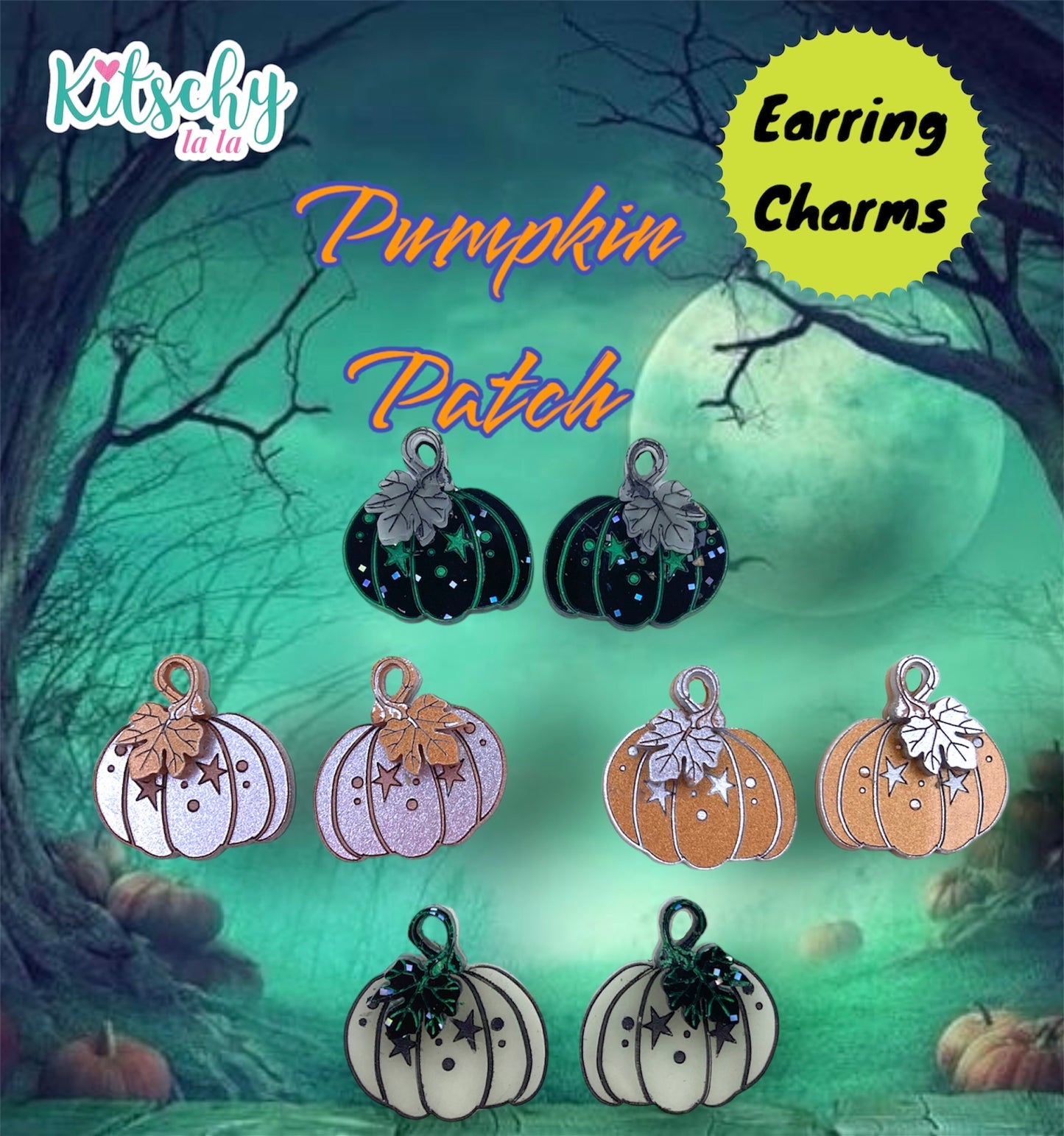 Pumpkin Earring Charms