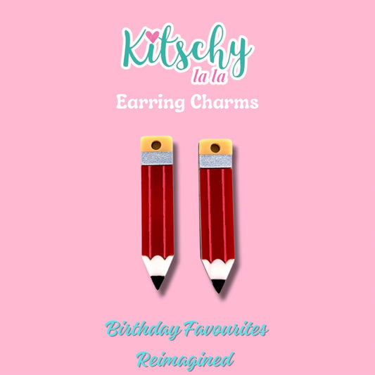 PRE ORDER Red Pencil Earring Charms