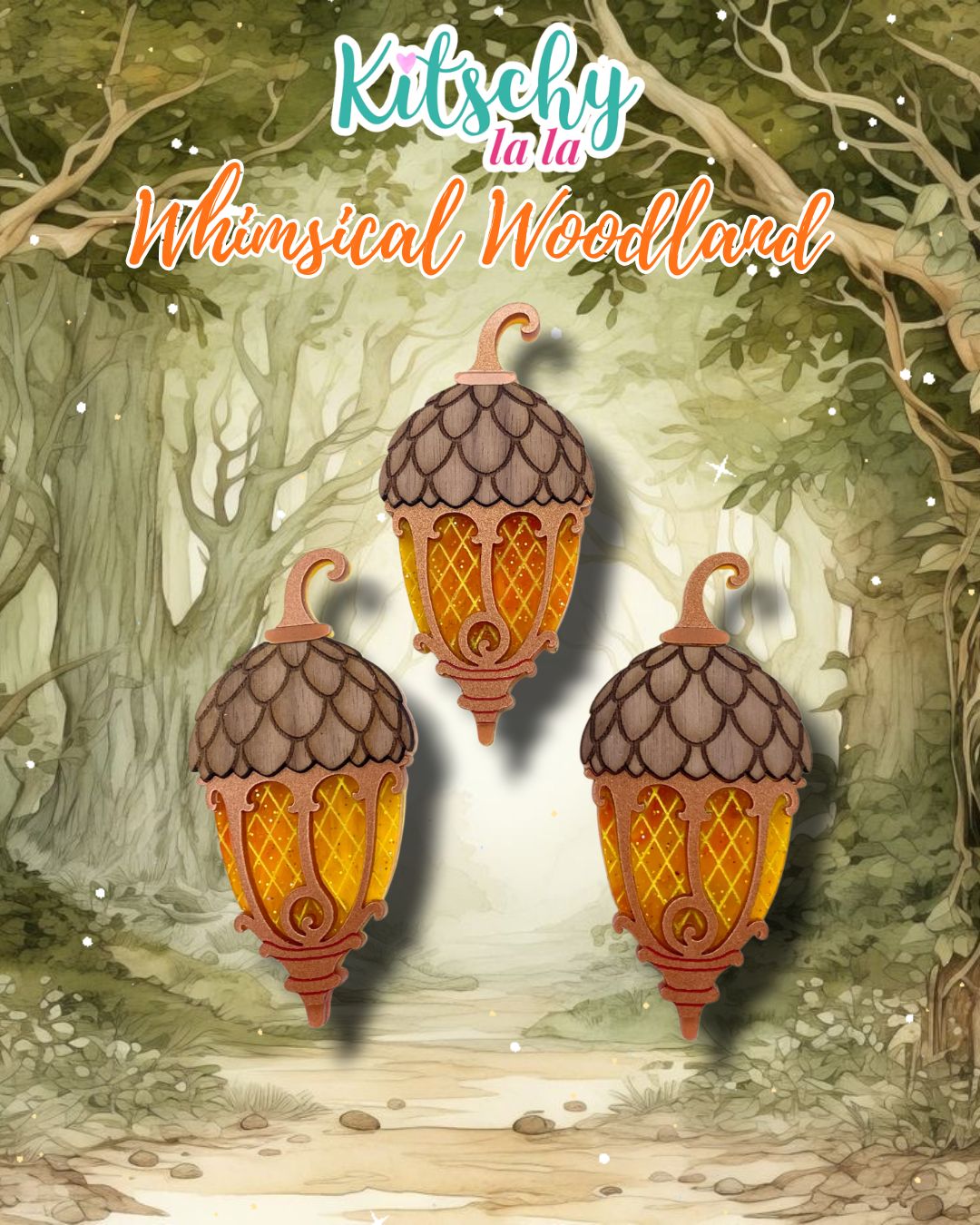 Acorn Lantern Brooch