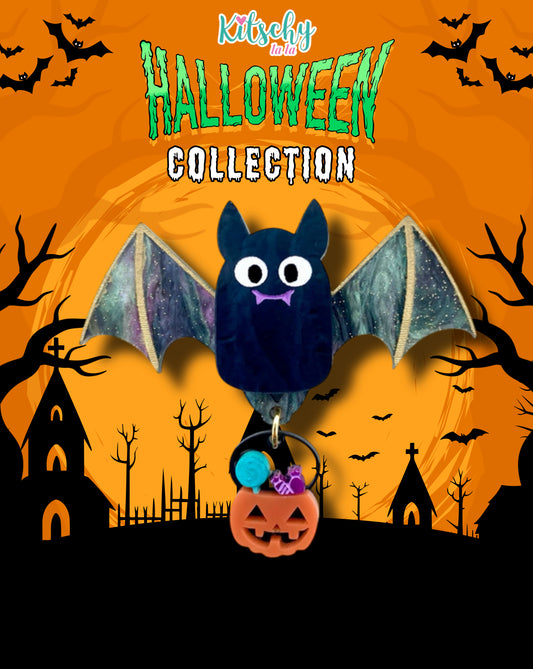 Trick or Treating Bat Brooch