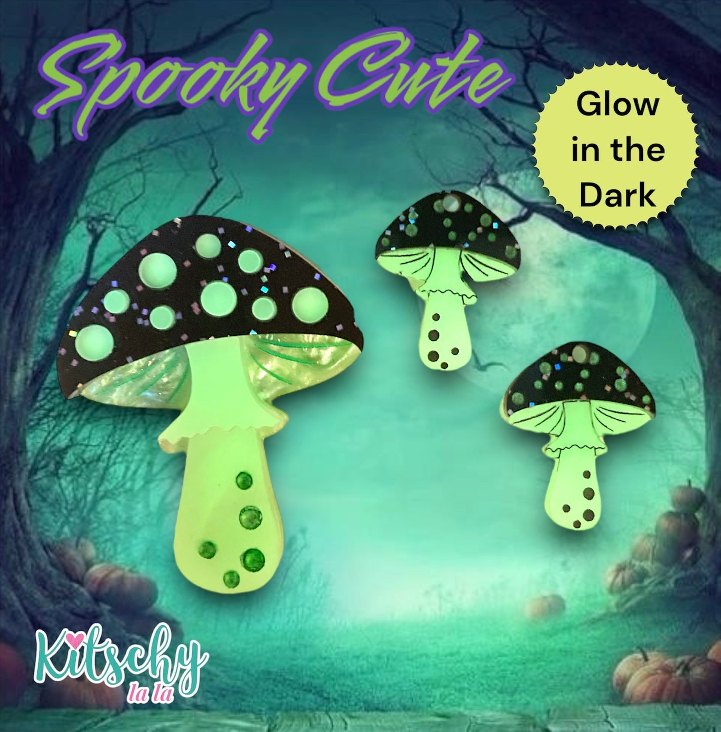 Halloween Toadstool Earring Charms