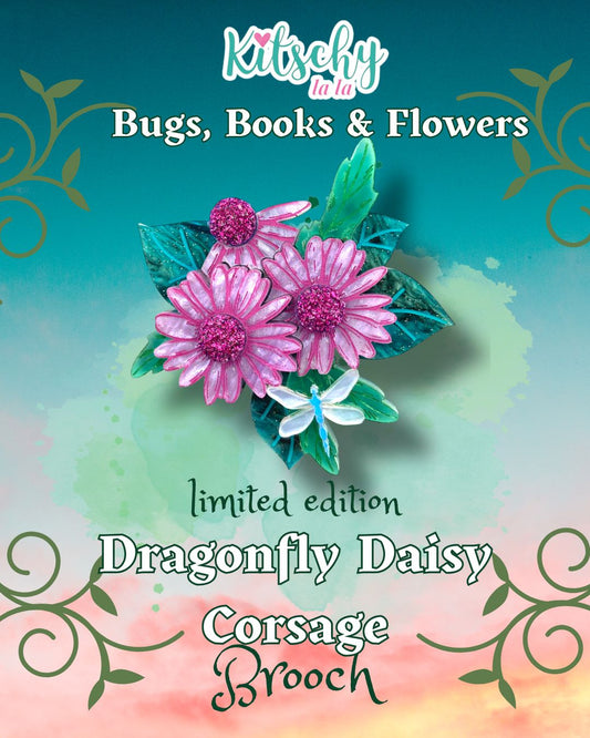 LIMITED NUMBERED EDITION Dragonfly Daisy Corsage