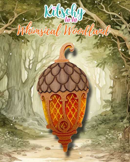 PRE ORDER Acorn Lantern Brooch