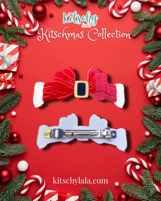 PRE ORDER Santa Bow Hairclip