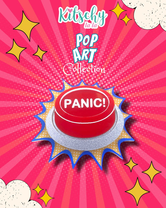 PRE ORDER Panic Button Brooch