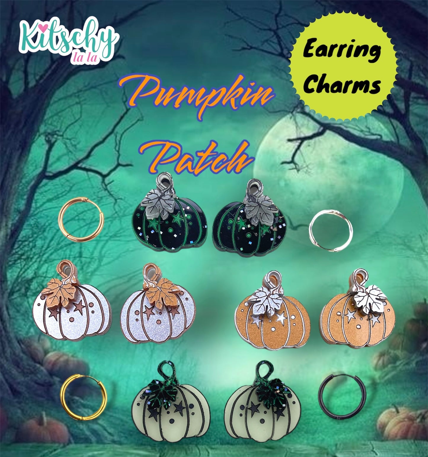 Pumpkin Earring Charms