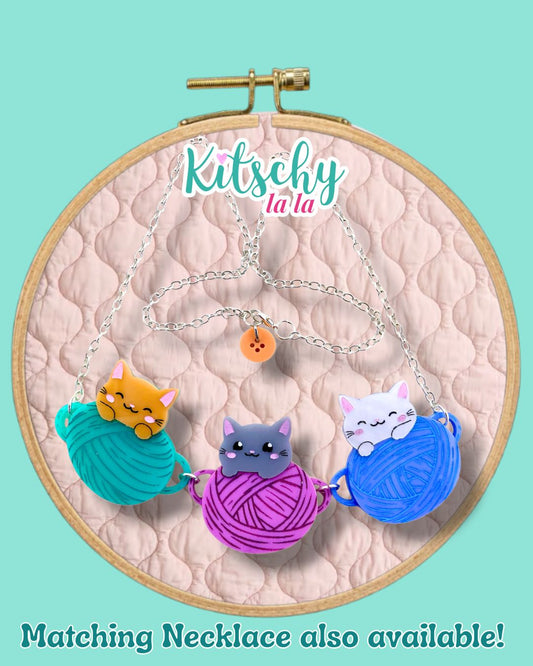 PRE ORDER Woollen Kittens  Necklace