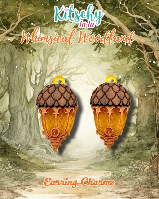 PRE ORDER Acorn Lantern Earring Charms
