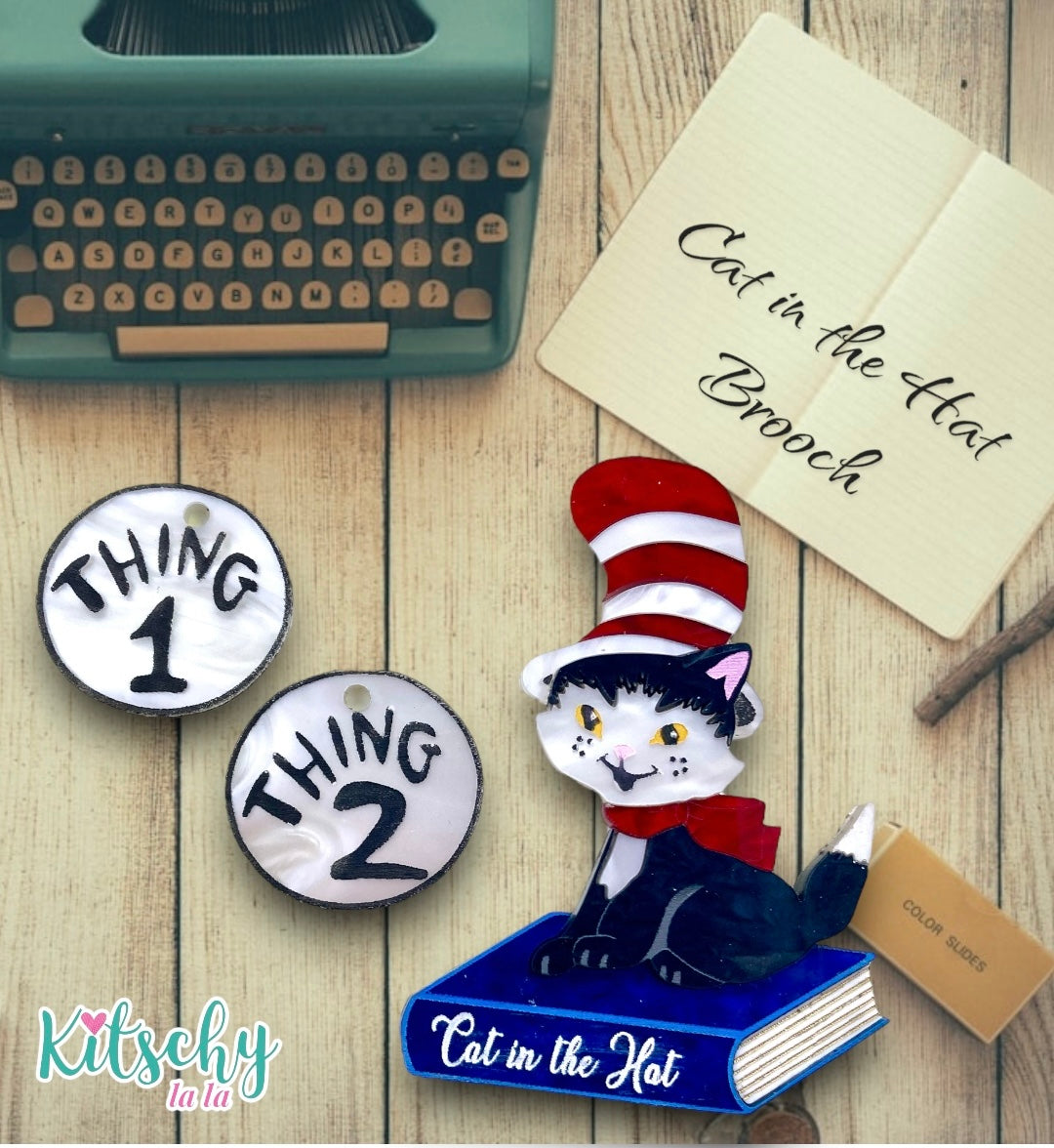 Thing 1 and Thing 2 Earring Charms