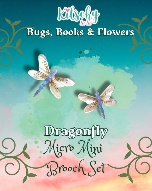 Dragonfly Micro Mini Brooch Set