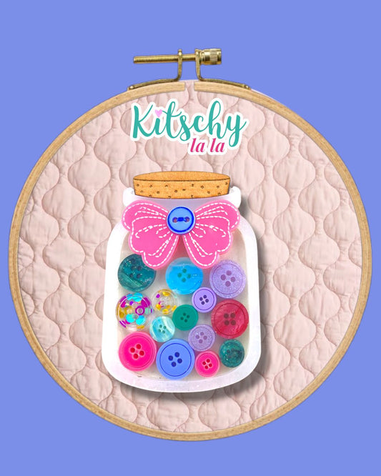 PRE ORDER Jar of Buttons Brooch