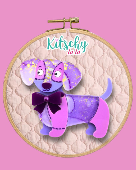 PRE ORDER Patchwork Pup Brooch