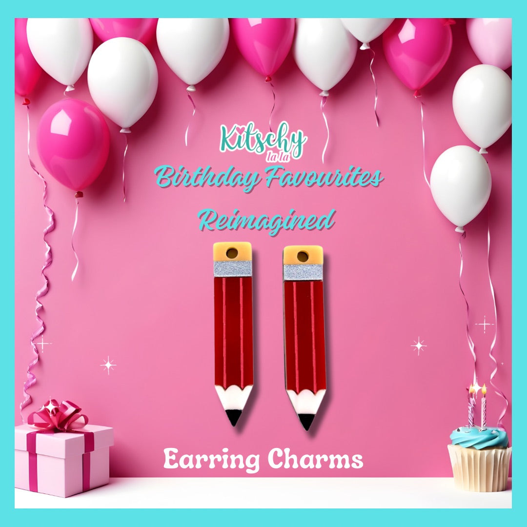 PRE ORDER Red Pencil Earring Charms