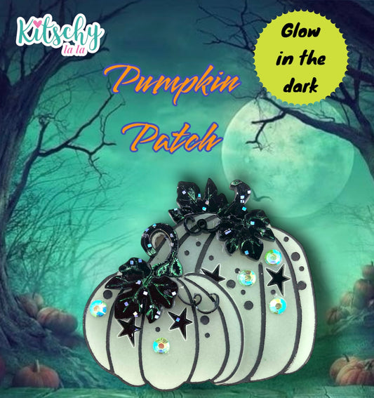 PRGlow in the Dark Double Pumpkin Brooch