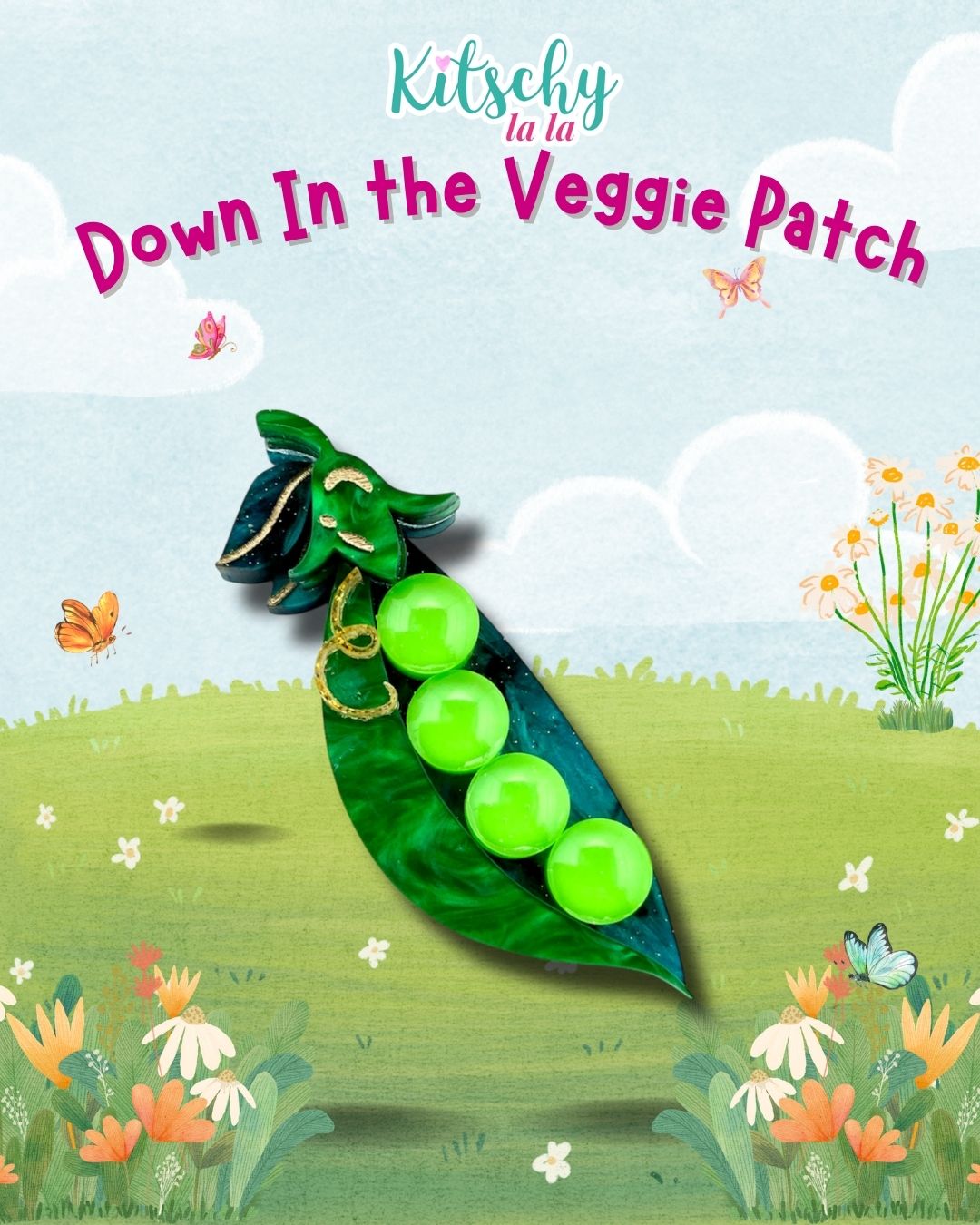 PRE ORDER Peas in a Pod Brooch