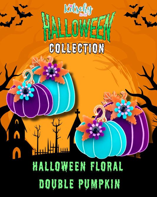 Floral Double Pumpkin Brooch