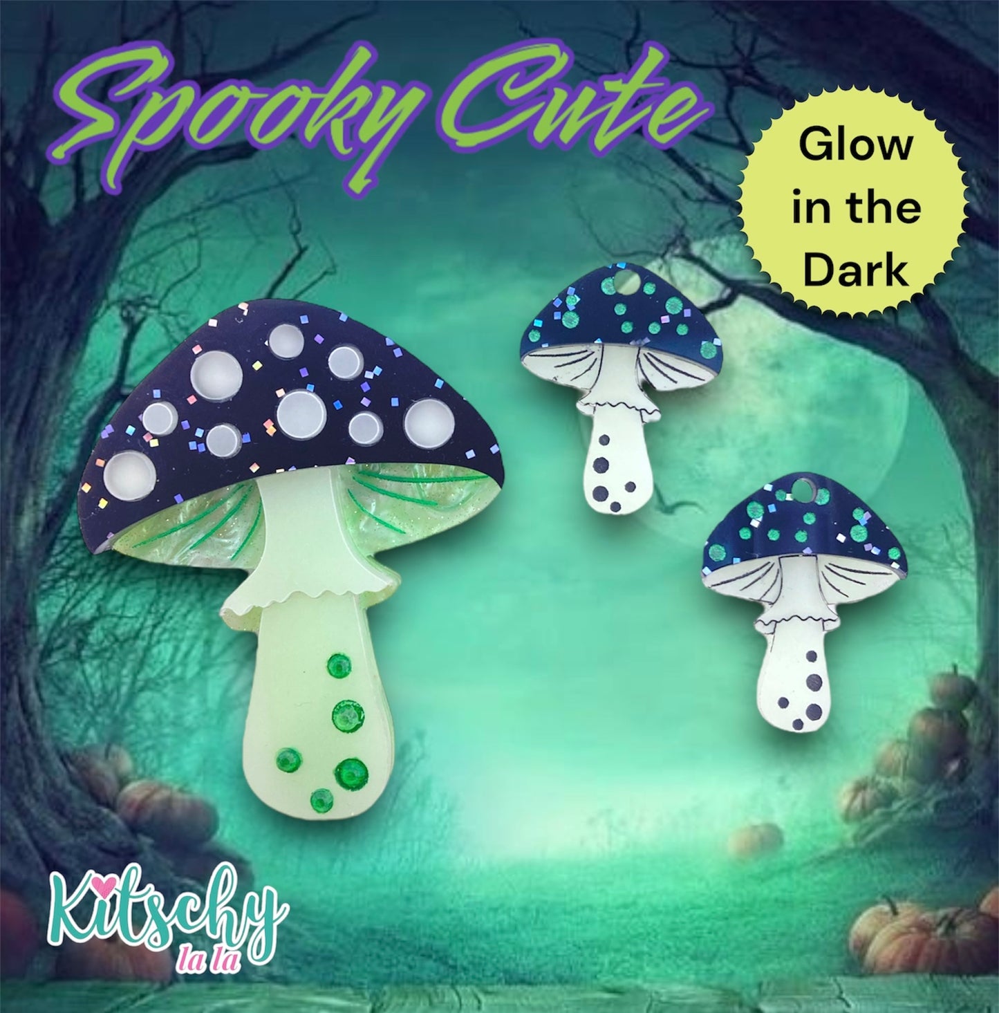 Halloween Toadstool Earring Charms