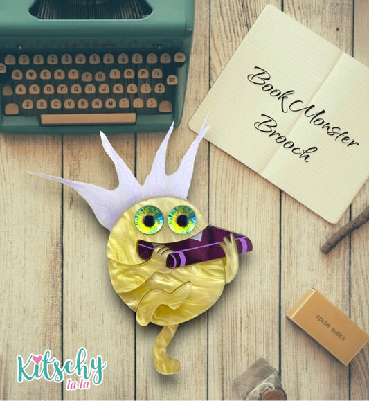 Book Monster Brooch