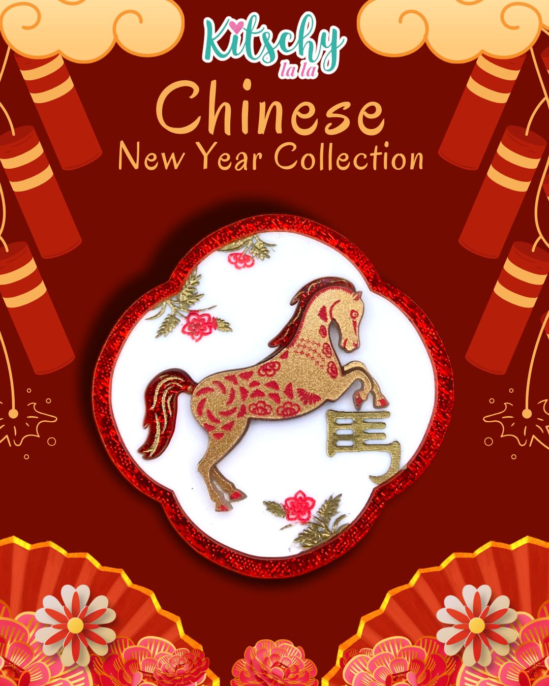 PRE ORDER Year of the Horse Brooch