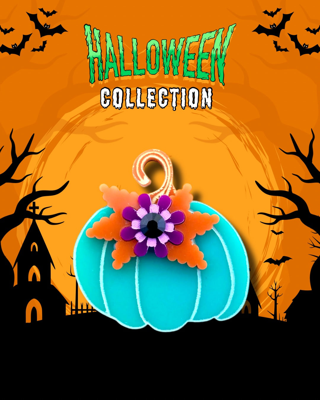 Midi Floral Pumpkin Brooch