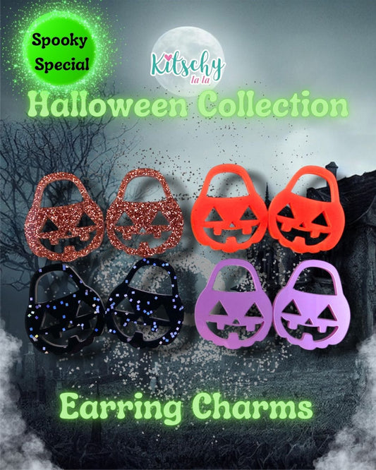Jack-o-lantern Earring Charms