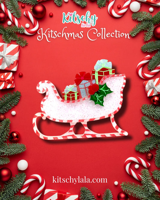 PRE ORDER Kitschmas Sleigh Brooch