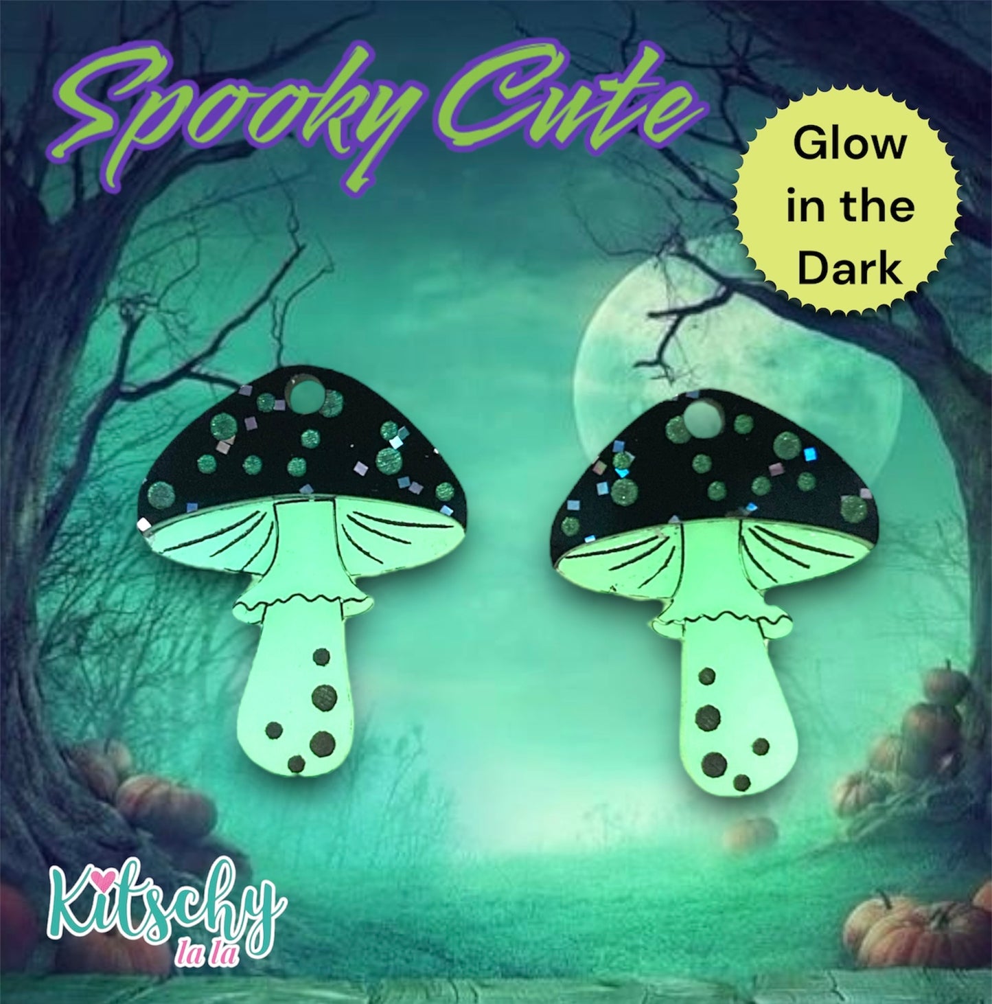 Halloween Toadstool Earring Charms