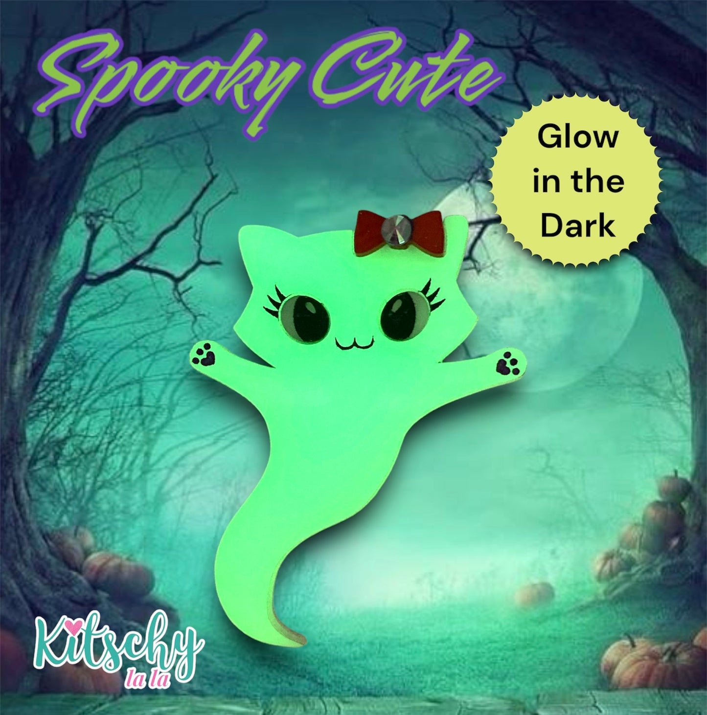 Spookitty Brooch