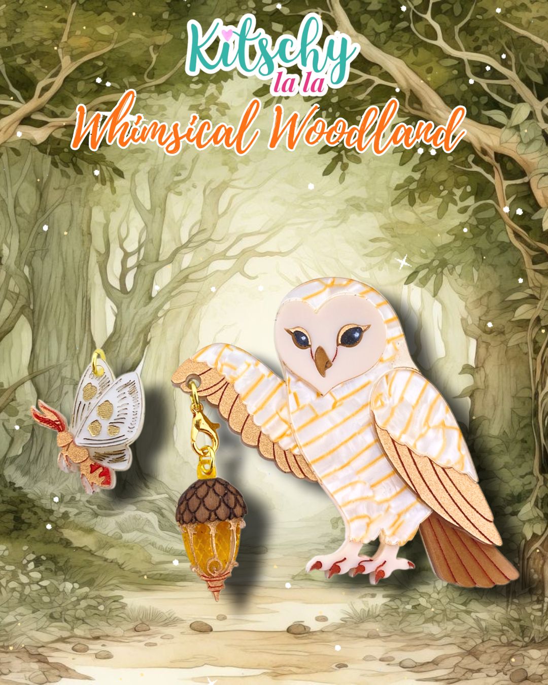 PRE ORDER  Interchangeable Owl Brooch