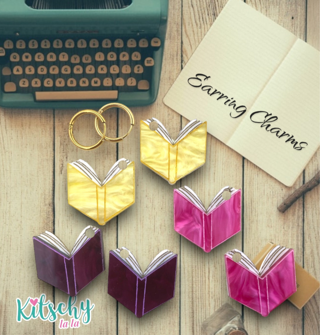 Book Earring Charms