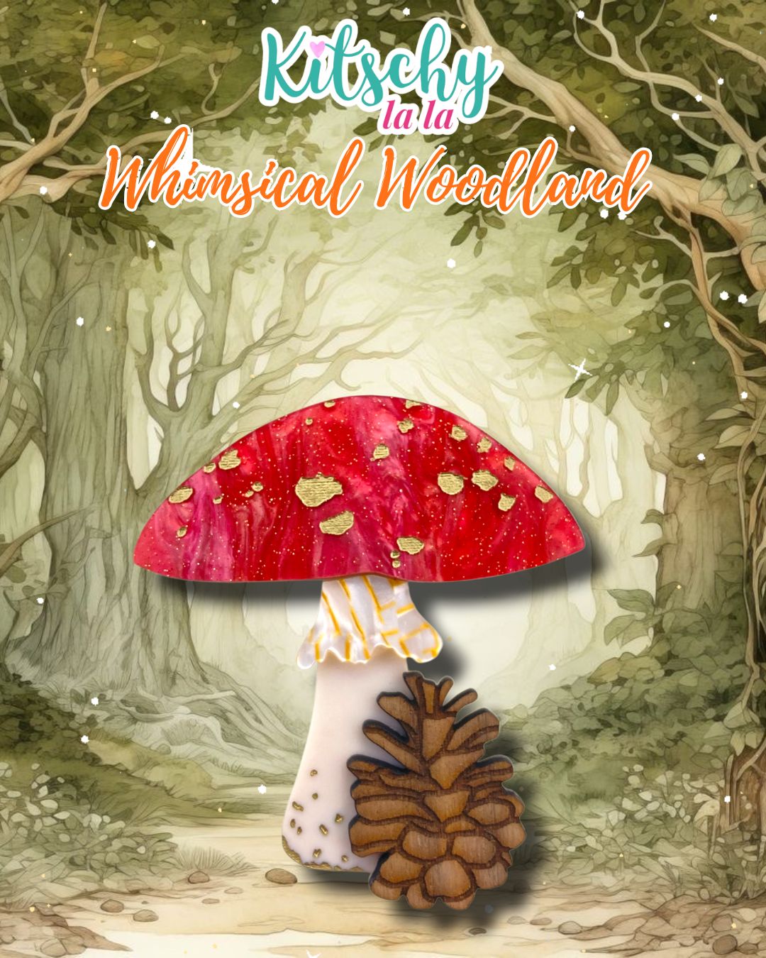 PRE ORDER Toadstool Brooch