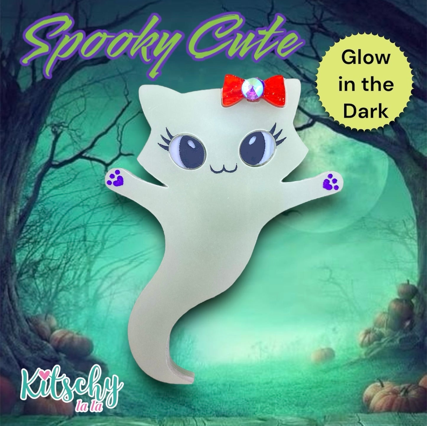 Spookitty Brooch